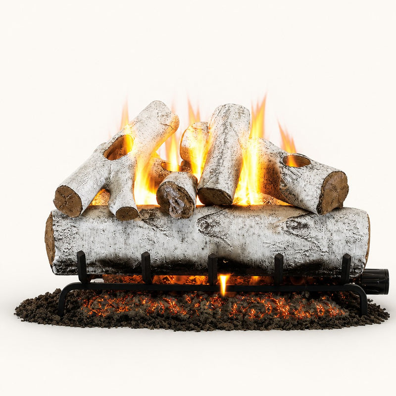 Peterson Real Fyre White Birch Vented Gas Log Set — studio