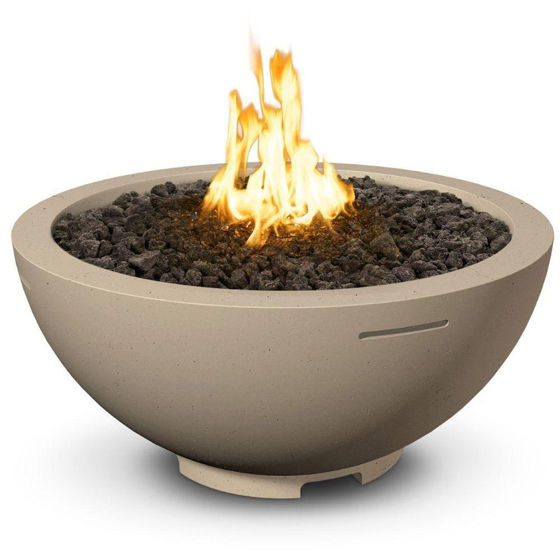 American Fyre Designs 32" Round Fire Bowl - Smoke, Electronic Ignition (Natural Gas)