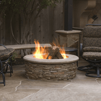 American Fyre Designs Contractor's Model 39" Round GFRC Gas Fire Pit