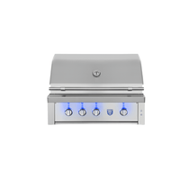 American Made Grills Estate 36-inch built-in stainless steel gas grill with rotisserie and LED lighting