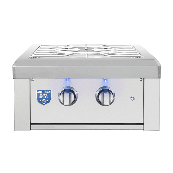 American Made Grills Estate Power Burner with stainless steel burners and LED lighting for outdoor kitchens