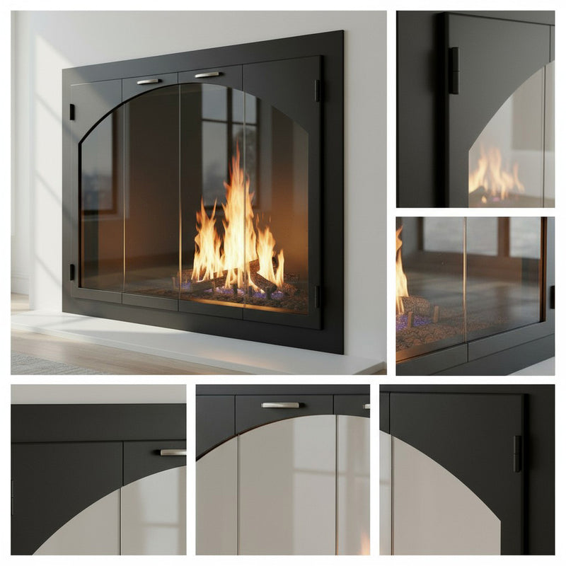 Carolina Steel Fireplace Glass Door Arch Conversion | Masonry & Zero Clearance | Custom