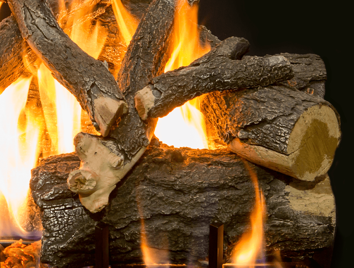 Arizona Weathered Oak Charred Vented Gas Log Set - Grand Canyon - ExceptionalFire