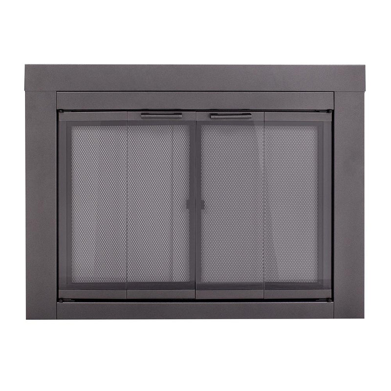 Armitage Flat Black Masonry Fireplace Door | Sleek & Durable