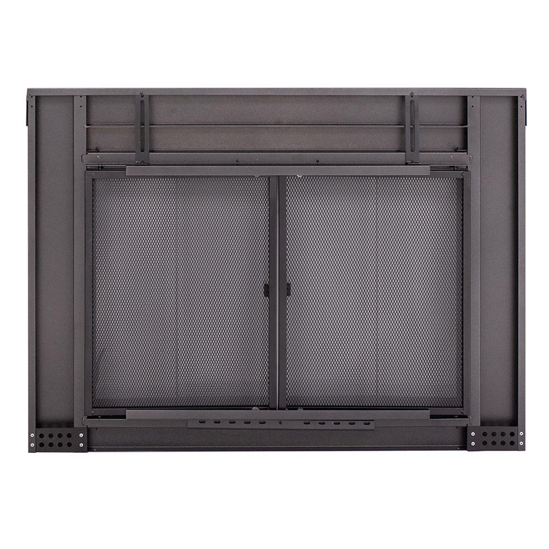 Armitage Flat Black Masonry Fireplace Door | Standard Sizes | Sleek Modern & Durable Design - ExceptionalFire
