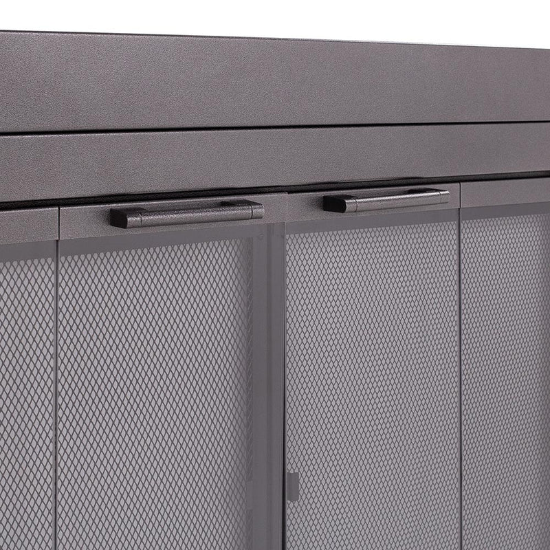 Armitage Flat Black Masonry Fireplace Door | Standard Sizes | Sleek Modern & Durable Design - ExceptionalFire