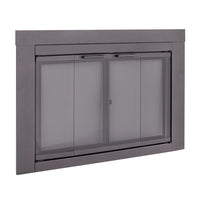 Armitage Flat Black Masonry Fireplace Door | Standard Sizes | Sleek Modern & Durable Design - ExceptionalFire