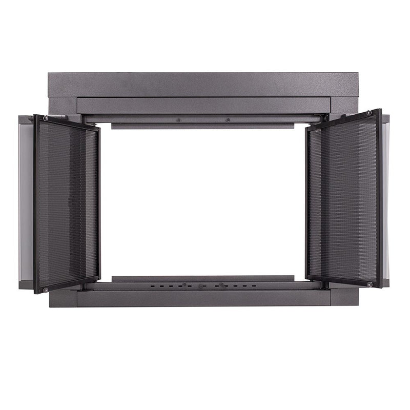 Armitage Flat Black Masonry Fireplace Door | Standard Sizes | Sleek Modern & Durable Design - ExceptionalFire