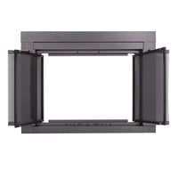 Armitage Flat Black Masonry Fireplace Door | Standard Sizes | Sleek Modern & Durable Design - ExceptionalFire
