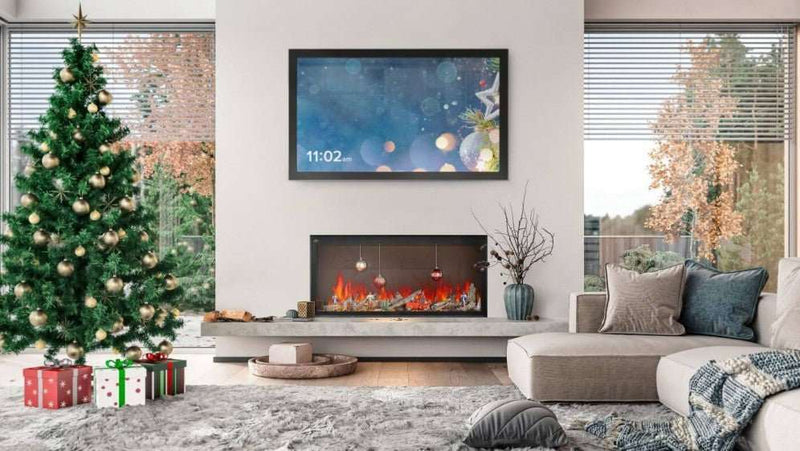 Astound 50" built-in electric fireplace with realistic flames and customizable features