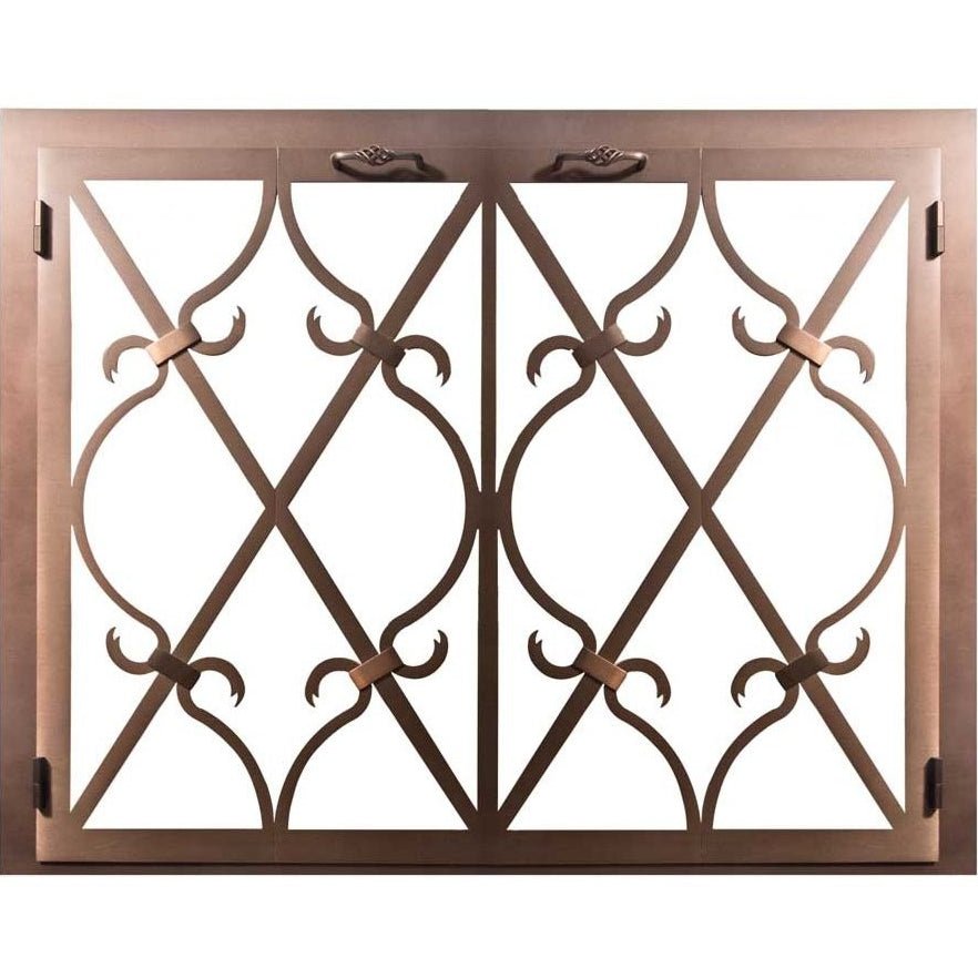 Banded Scroll - Masonry & Prefab Fireplace Glass Doors