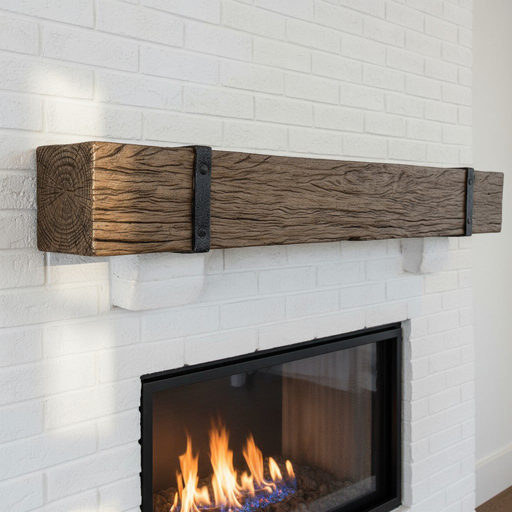 Non-Combustible Concrete Mantel Shelves By Design Specialties - Banded