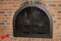 Bar Iron - Arch Masonry Steel Fireplace Glass Doors - ExceptionalFire