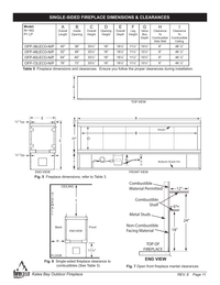 Firegear battery series dimensional drawing; use 48-inch model row