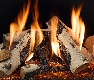 SupremeX birch log appearance detail; choose Birch option to receive this log style