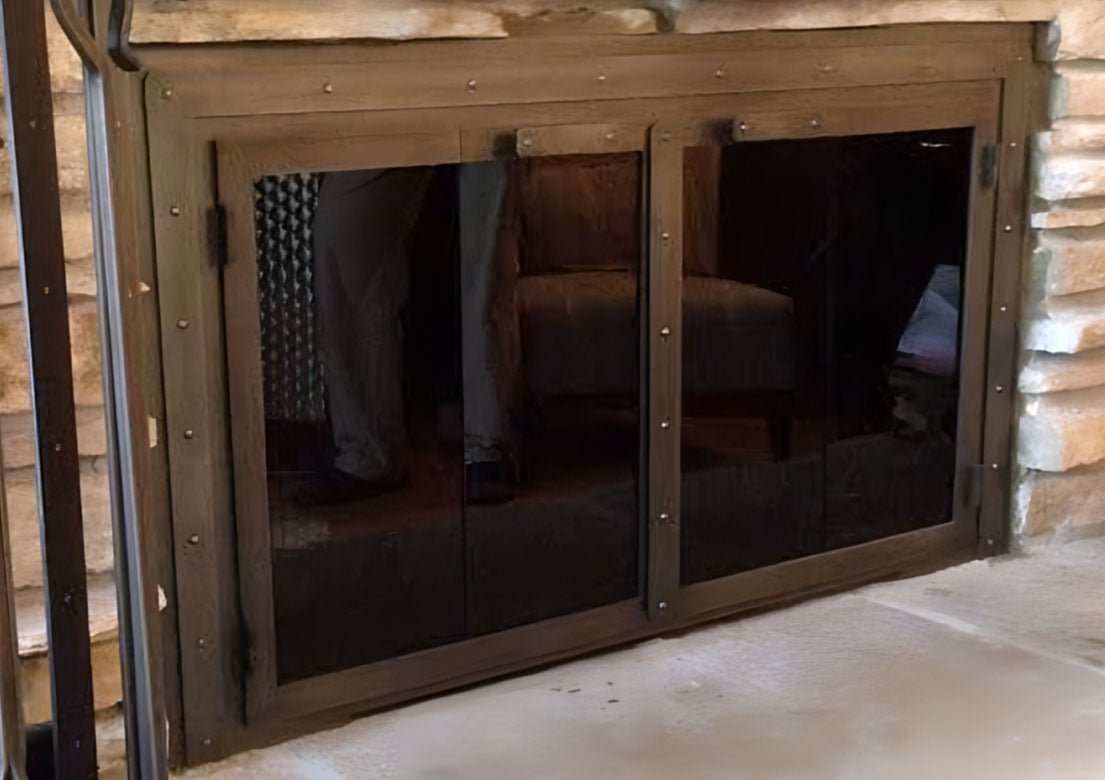 Black Rock - Masonry & Prefab Fireplace Glass Doors - ExceptionalFire