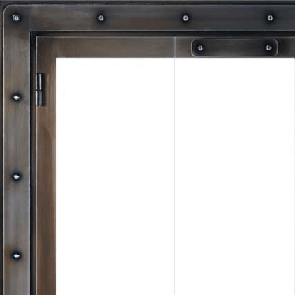 Black Rock - Masonry & Prefab Fireplace Glass Doors - ExceptionalFire