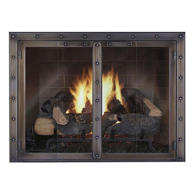 Black Rock - Masonry & Prefab Fireplace Glass Doors - ExceptionalFire