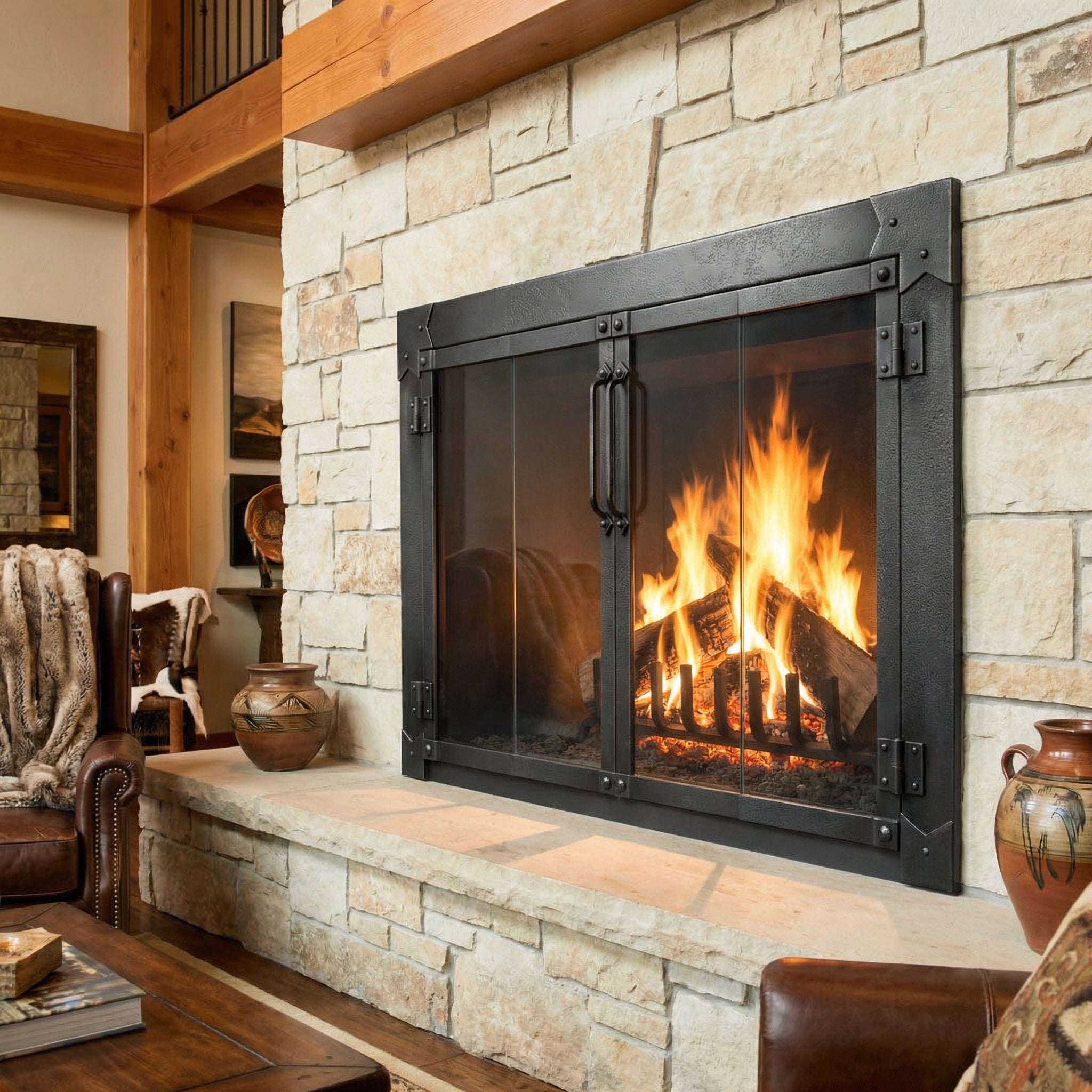 Milwaukee Forged Iron - Masonry & Prefab Fireplace Glass Doors