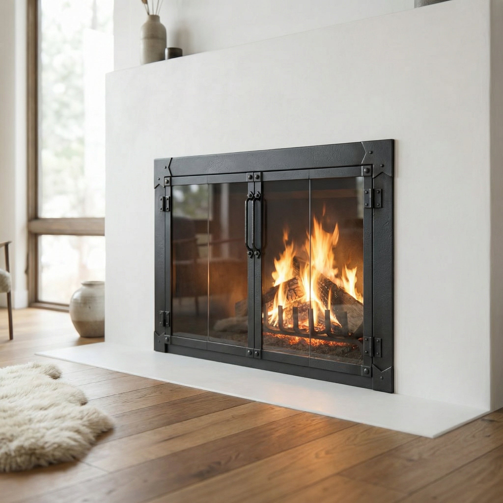 Milwaukee Forged Iron - Masonry & Prefab Fireplace Glass Doors