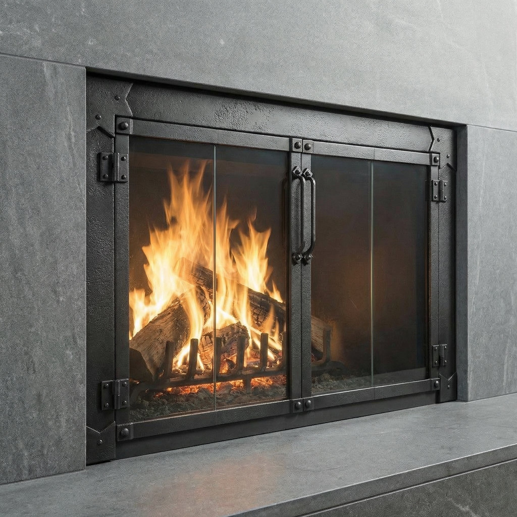 Milwaukee Forged Iron - Masonry & Prefab Fireplace Glass Doors