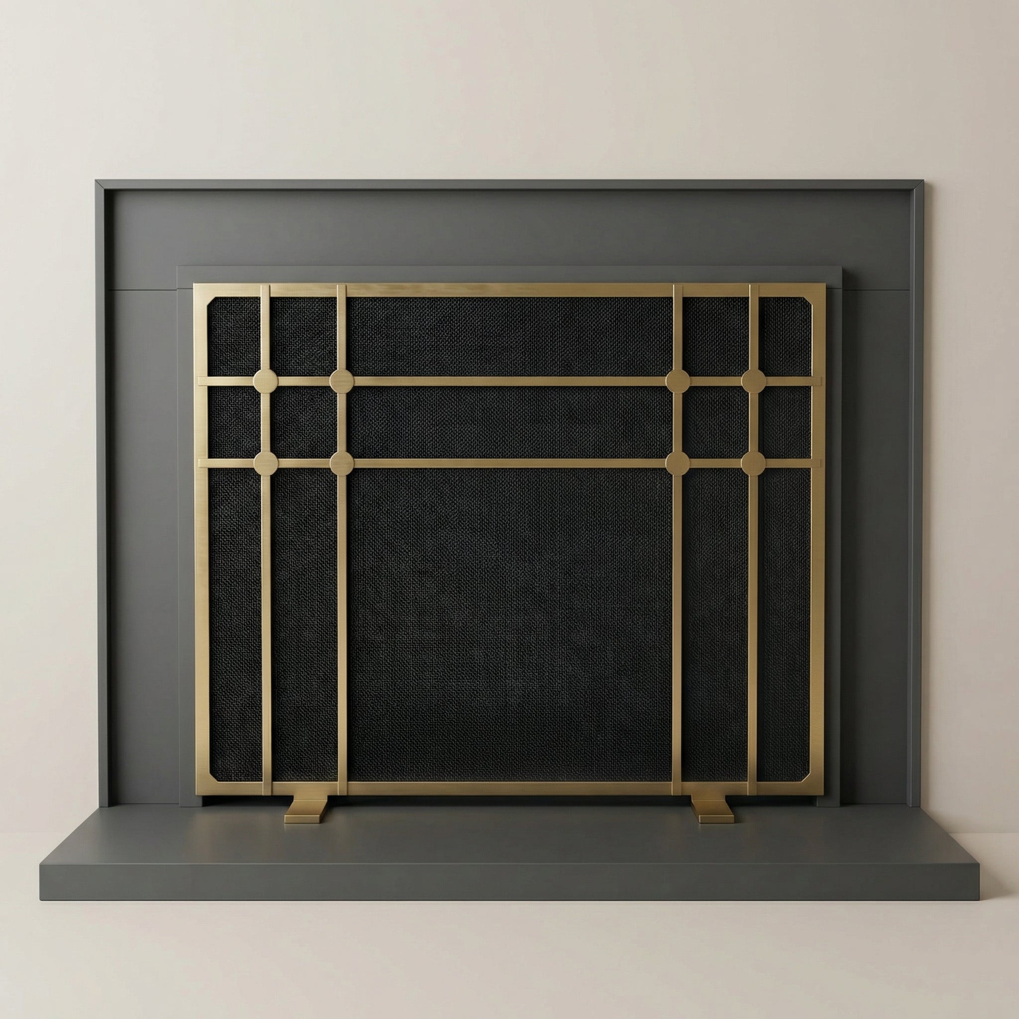 Free Standing Fireplace Screen Handmade to Fit | Axis