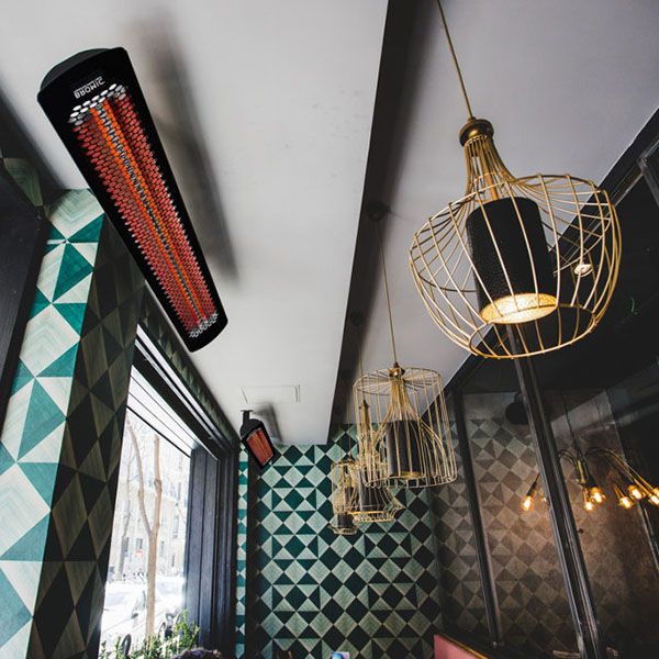 Bromic Tungsten Smart-Heat Black 2000W Electric Patio Heater - 44" - ExceptionalFire