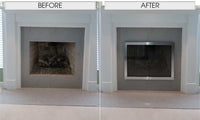 Brooklyn Hidden Main Frame - Single Panel Masonry & Prefab Fireplace Doors - ExceptionalFire