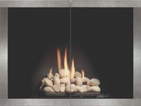 Brooklyn Hidden Main Frame - Single Panel Masonry & Prefab Fireplace Doors - ExceptionalFire
