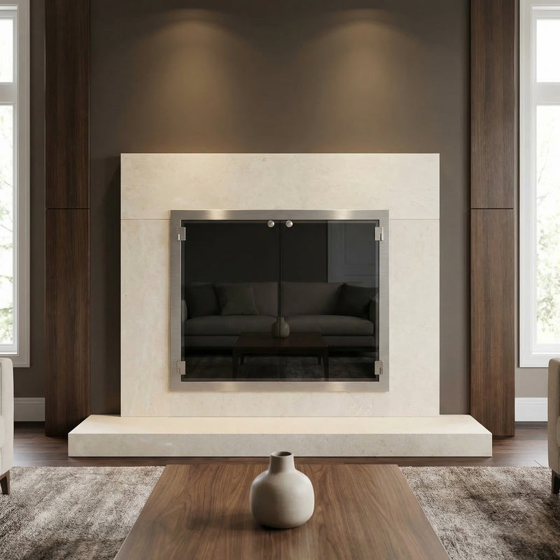 All Glass - Steel Fireplace Glass Doors | Masonry & Prefab | Custom