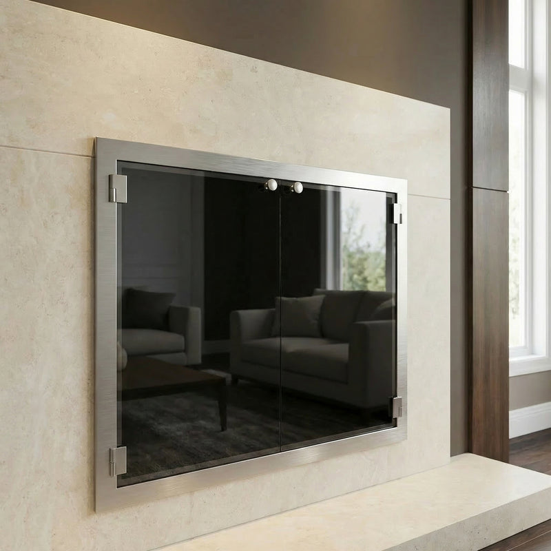 All Glass - Steel Fireplace Glass Doors | Masonry & Prefab | Custom