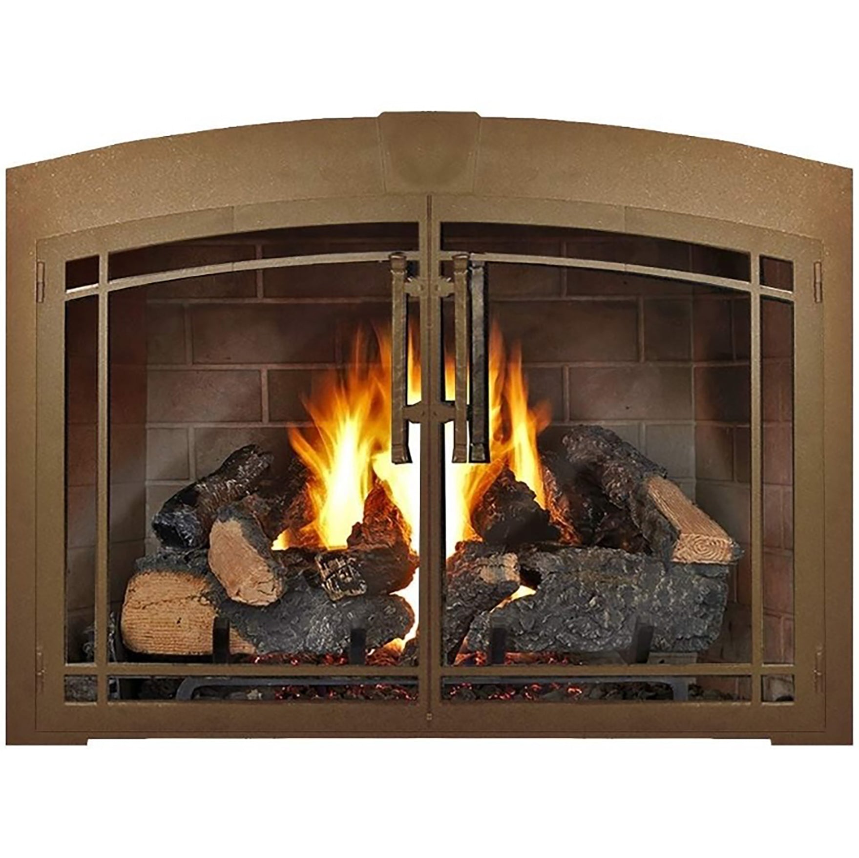 Buckingham Arch - Masonry Fireplace Glass Door