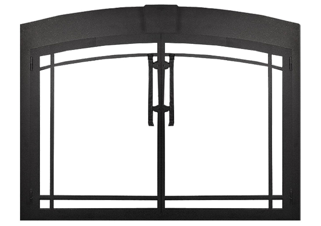 Buckingham Arch - Masonry Fireplace Glass Door