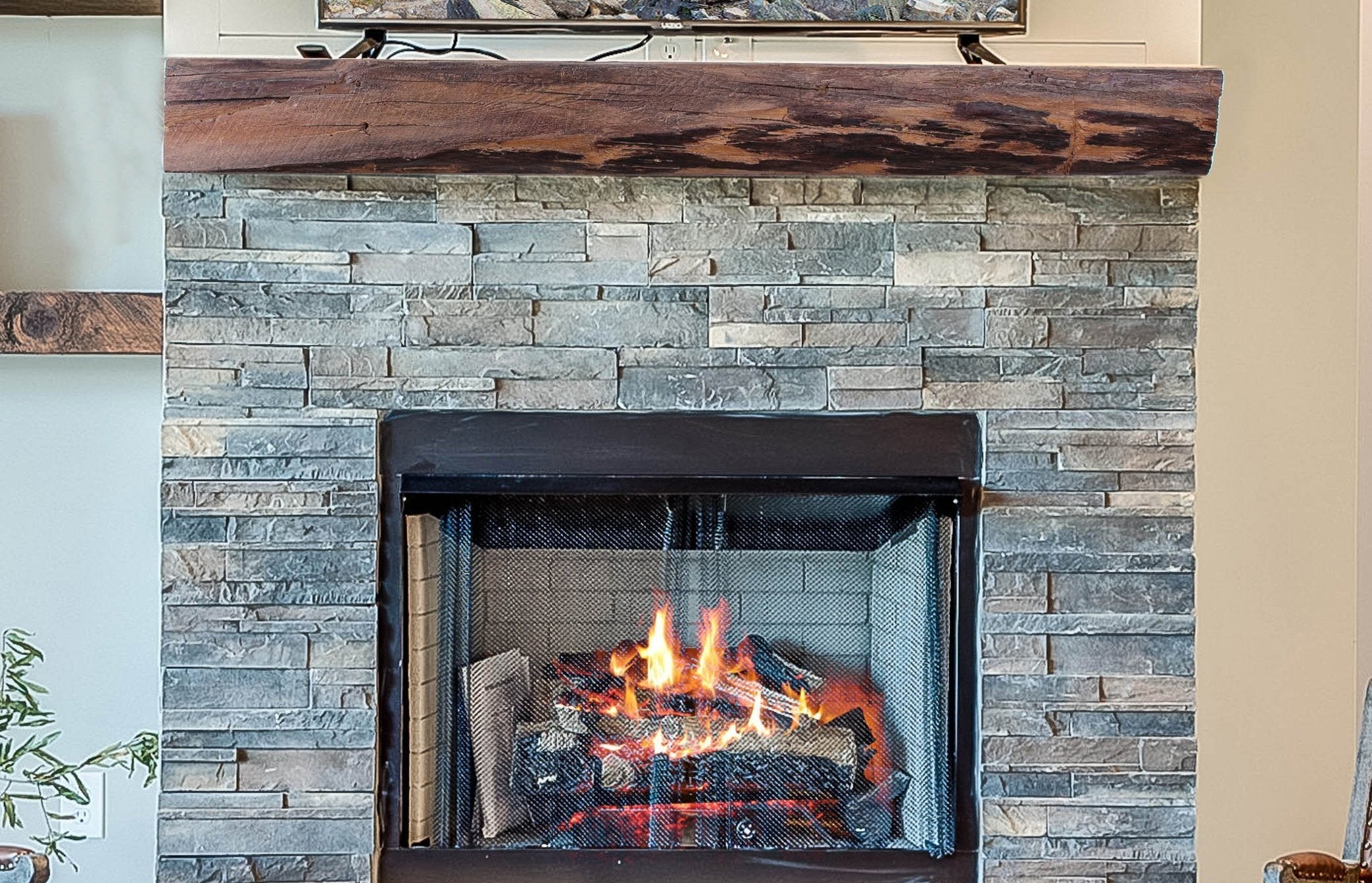 Cabin Pane Non-Combustible Concrete Mantel Shelf Maduro Finish - ExceptionalFire