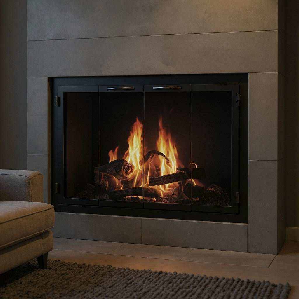 Carolina - Masonry & Prefab Steel Fireplace Glass Doors - ExceptionalFire