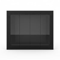 Carolina Sleek Steel Fireplace Glass Doors | Masonry & Prefab | Custom