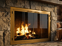 Carolina Sleek fireplace doors in Bronze Burst(Shiny) finish