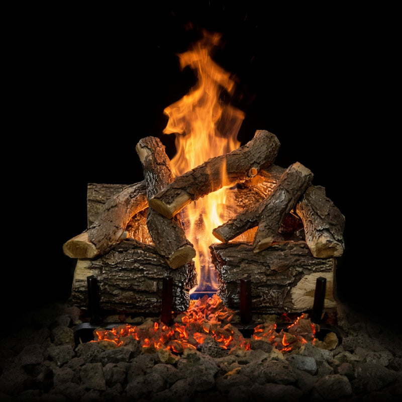 18" Arizona Weathered Oak Charred Vented Gas Log Set | Grand Canyon