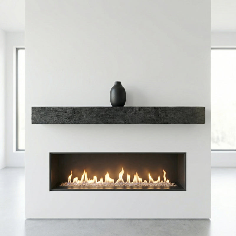 Flat Sawn Non-Combustible Concrete Mantel Shelf Eclipse Finish