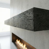 Flat Sawn Non-Combustible Concrete Mantel Shelf Eclipse Finish