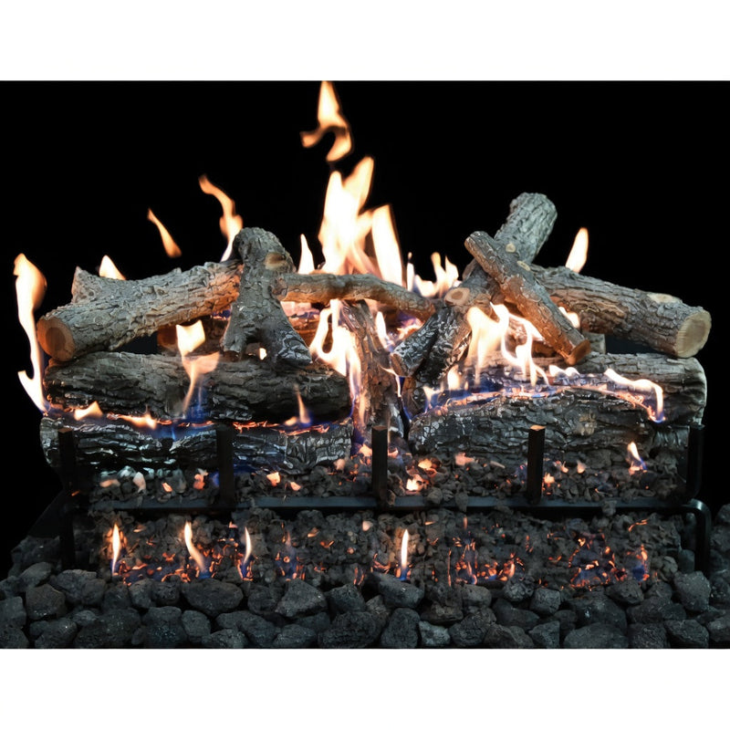 24" Glowfire Arizona Weathered Oak Charred Gas Log Set | Grand Canyon
