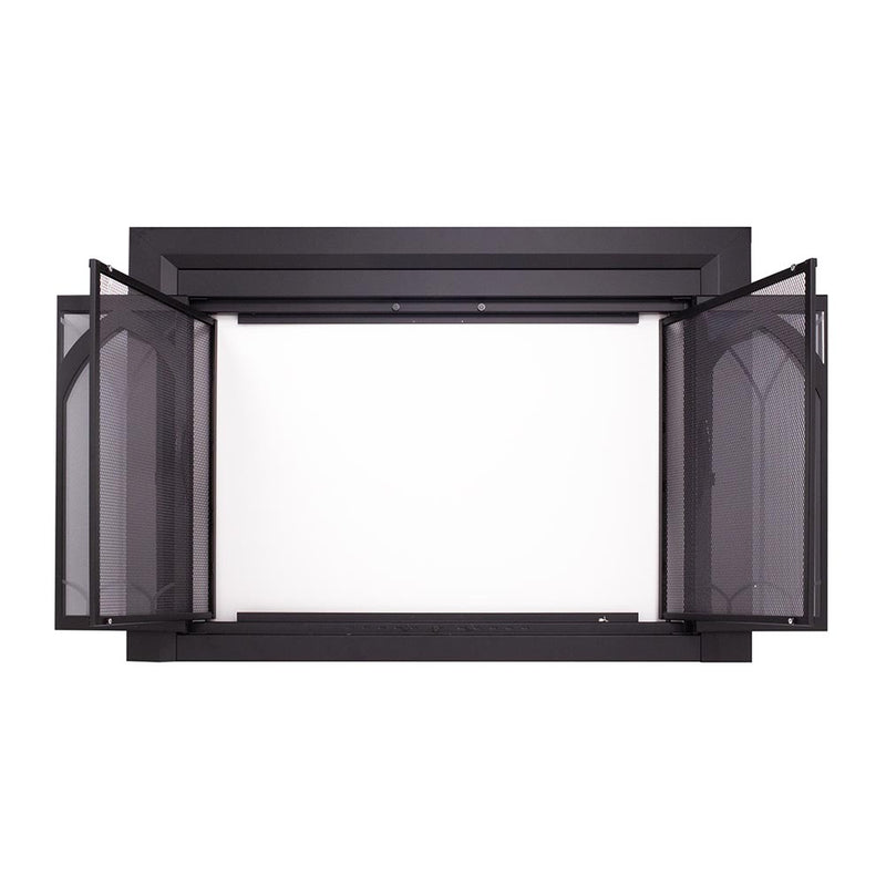 Colt Flat Black Masonry Fireplace Door | Standard Sizes - ExceptionalFire