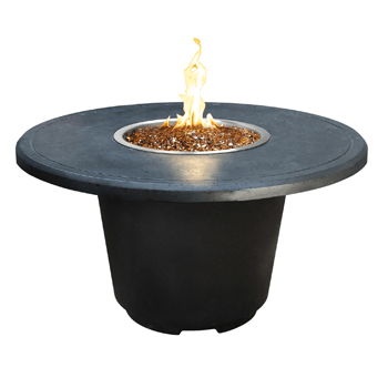 Cosmopolitan Round Firetable handcrafted GFRC fire pit table with customizable color and media options