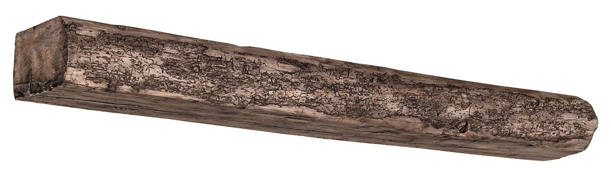 Cumberland Live Edge Non-Combustible Mantel Shelf RIVER ROCK Finish - ExceptionalFire