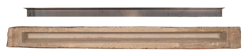 Cumberland Live Edge Non-Combustible Mantel Shelf RIVER ROCK Finish - ExceptionalFire