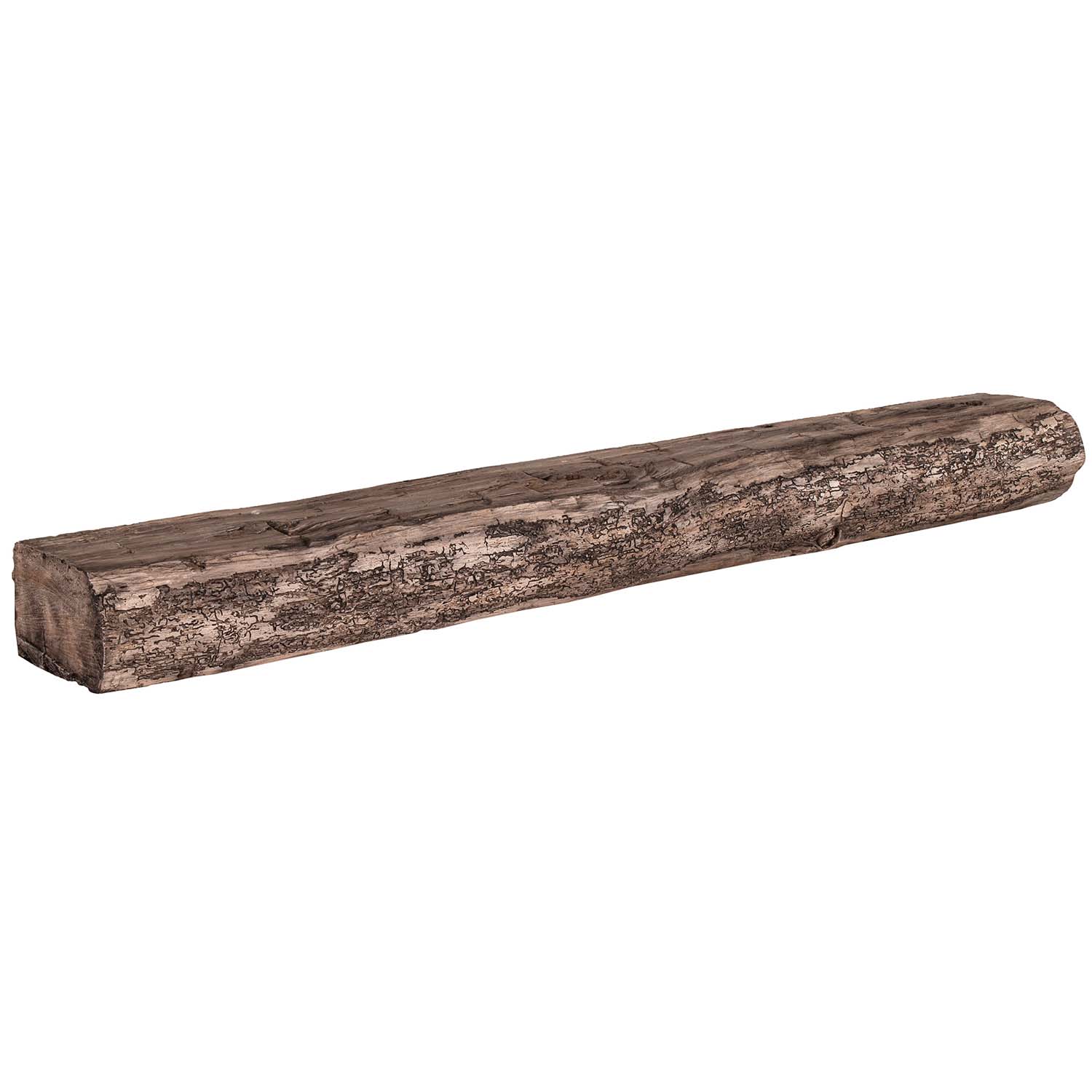 Cumberland Live Edge Non-Combustible Mantel Shelf RIVER ROCK Finish