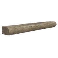 Cumberland Live Edge non-combustible mantel shelf in wheat finish with rustic reclaimed wood look and 8-inch depth