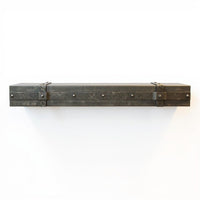 Custom Aged Iron Floating Mantel Shelf Non-Combustible | Stoll Industries