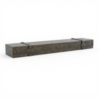 Custom Aged Iron Floating Mantel Shelf Non-Combustible | Stoll Industries