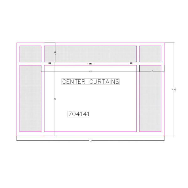 Custom Fireplace Screen - CAD drawing.